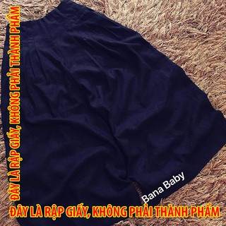 Rập giấy 30055 - Quần ống rộng xếp li + Áo croptop cổ vuông
