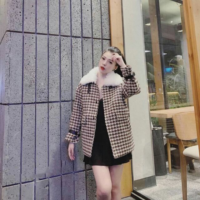 Combo Áo dạ ziczac cổ lông