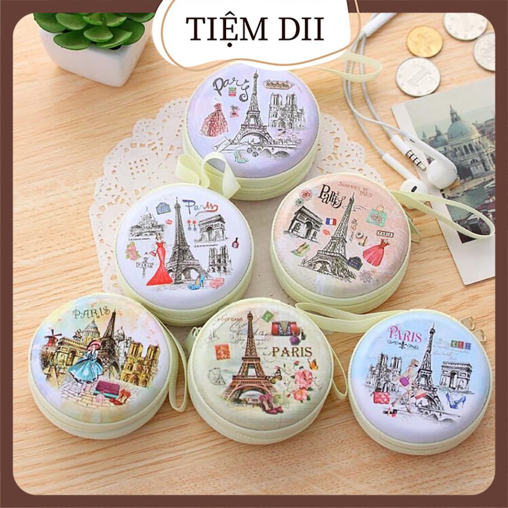 Hộp Đựng Cute Họa Tiết Cute Hot Tiktok Đựng Tai Nghe, Cáp Sạc, Đồ Dùng Mini