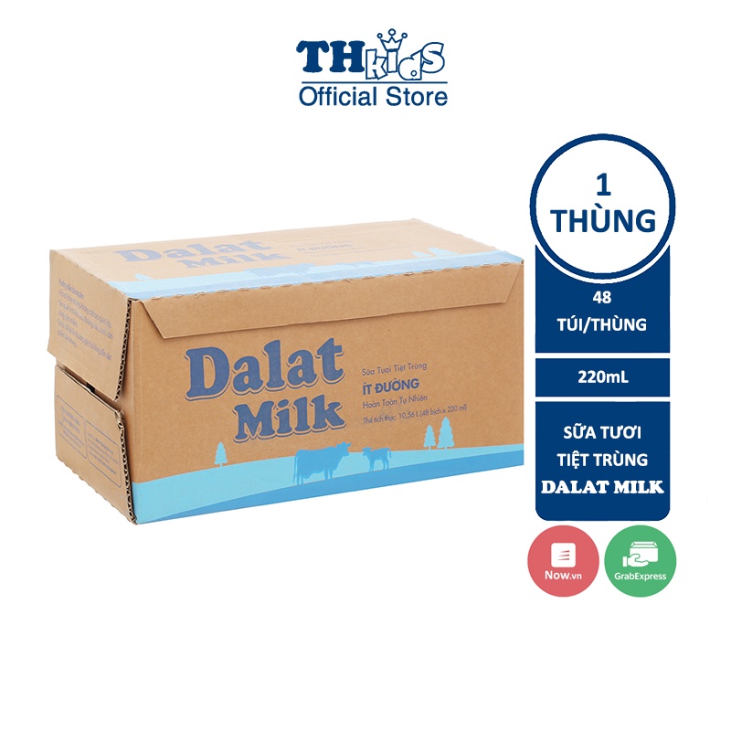 Thùng 48 Hộp Sữa Tươi Tiệt Trùng DALAT MILK