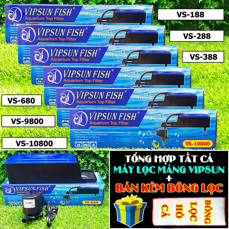Máy bơm lọc nước hồ cá Vipsun Fish Vs188 , Vs288 , Vs388 , Vs680