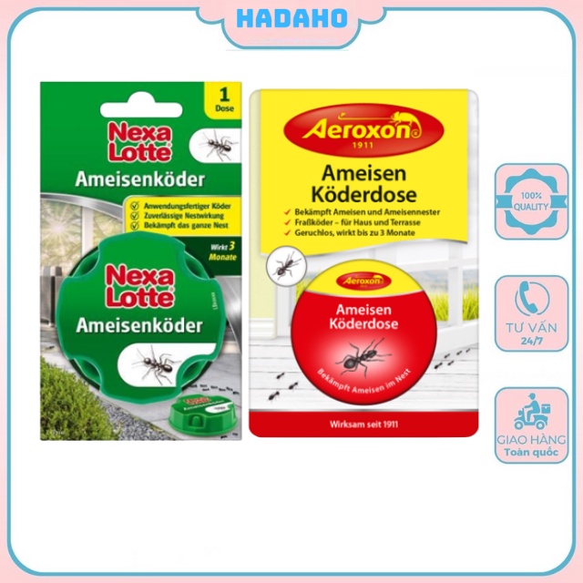 Hộp diệt kiến/gián Nexalotte và Aeroxon - Đức