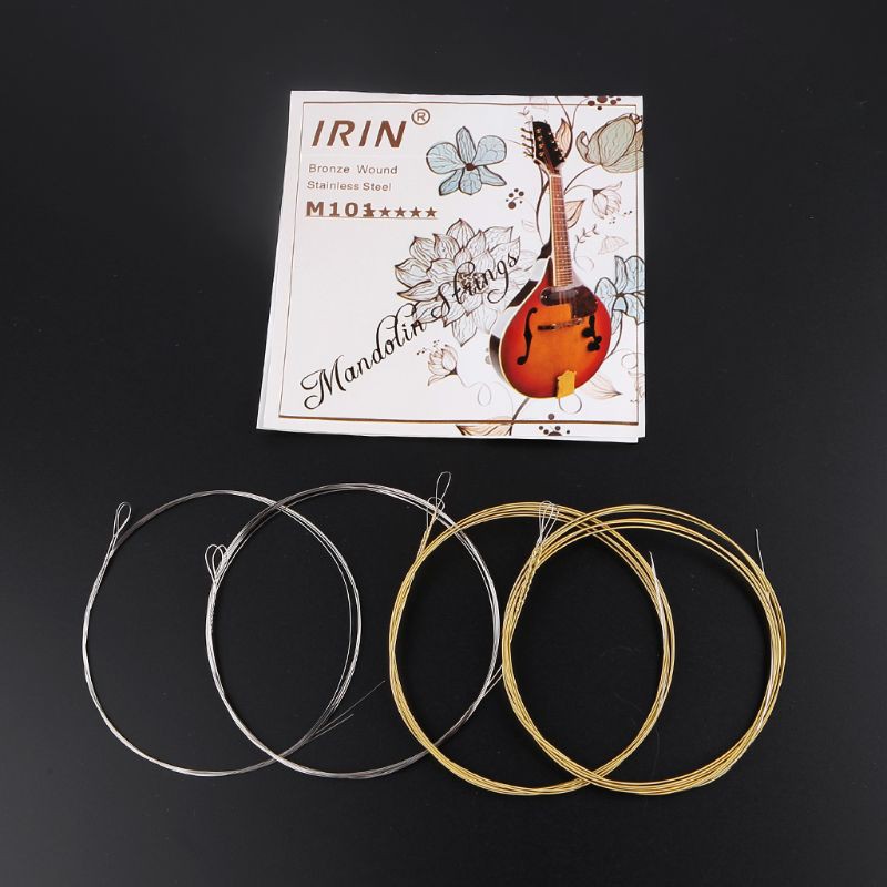 Set 8 Dây Đàn Thay Thế Bằng Thép Không Gỉ Mạ Bạc M101 Mandolin
