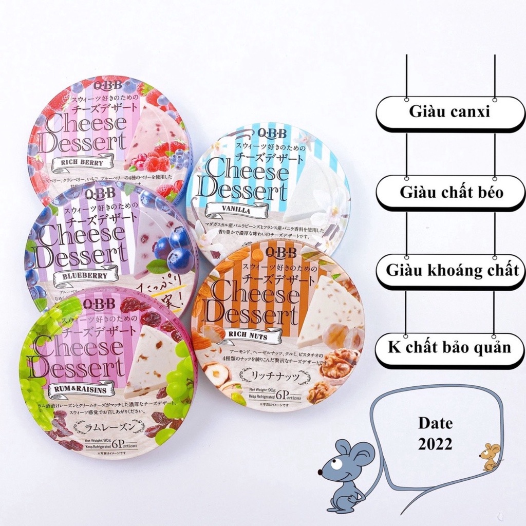 Phomai BQQ 6M+ đủ vị 90g Nhật Bản, Date 2022