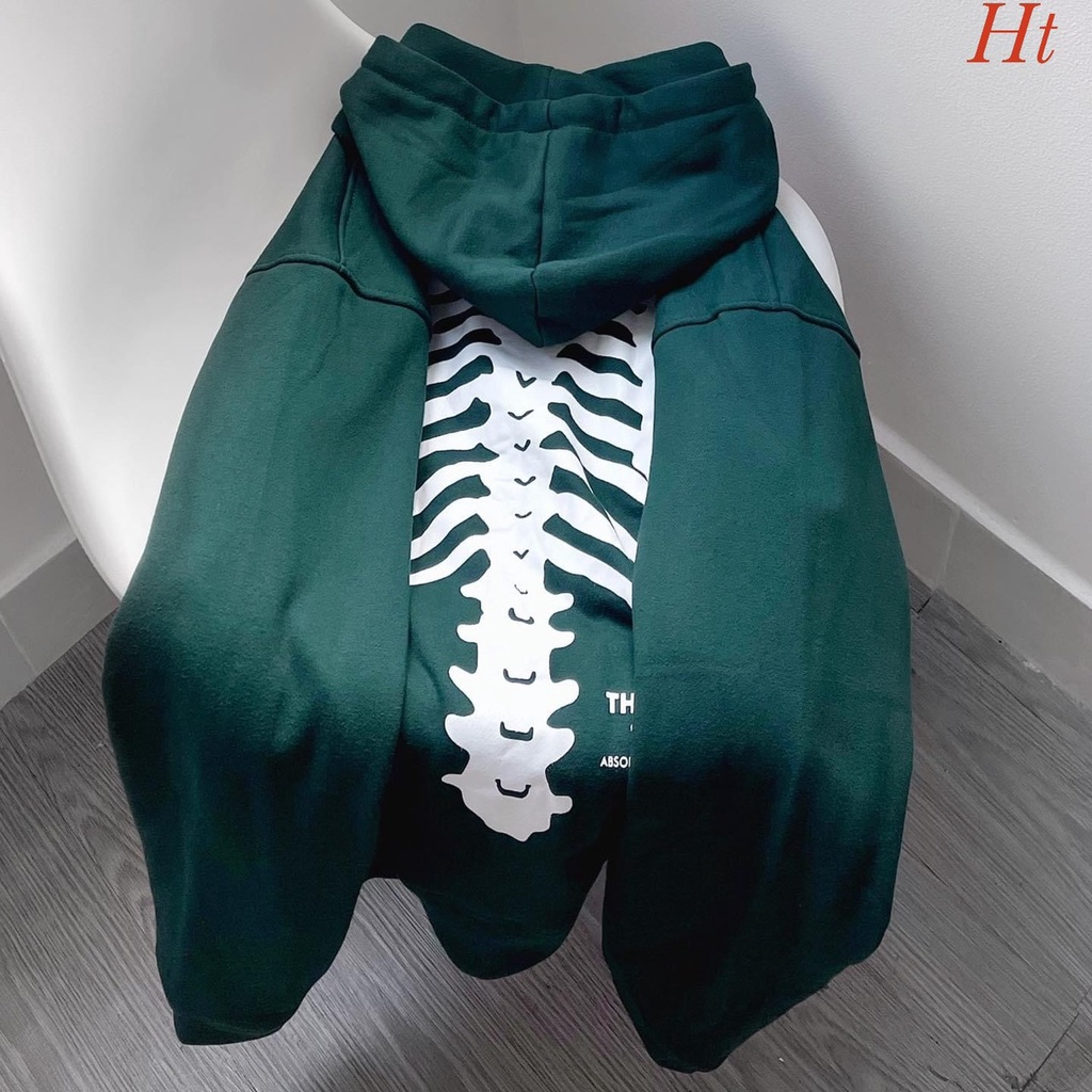 Áo Hoodie White Xương ❤ Áo Nỉ Cotton Dáng Rộng Nam Nữ HT76