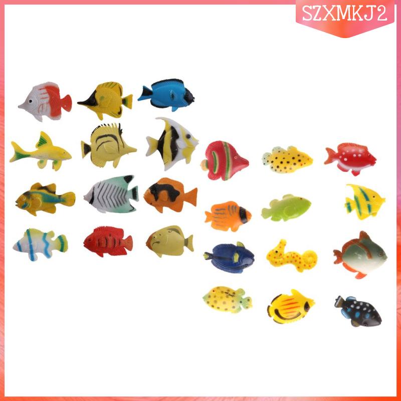 Set 24 Mô Hình Động Vật Biển Nhiệt Đới Mini szxmkj2