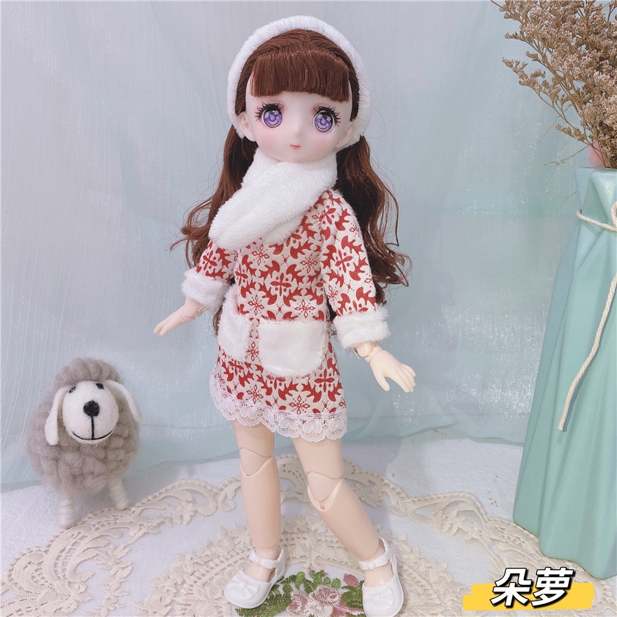 Mô Hình Búp Bê BJD 21 Có Khớp Cử Động 30cm Tỉ Lệ 1/6 Kèm Quần Áo 12 Inch BJD Dễ Thương