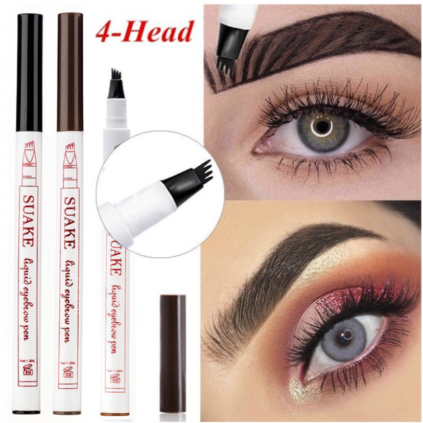 Bút kẻ chân mày dạng lỏng kháng nước 4 màu tùy chọn thời trang dễ trang điểm