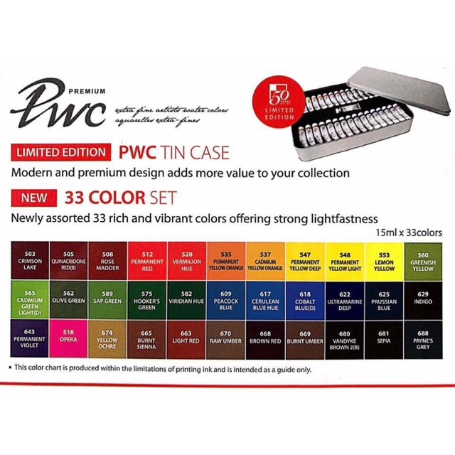 Pocket màu nước Shinhan PWC Hàn Quốc 32-full 104 mã màu