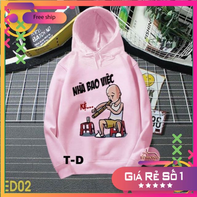 Áo hodie nhà bao việc đủ màu _TDV