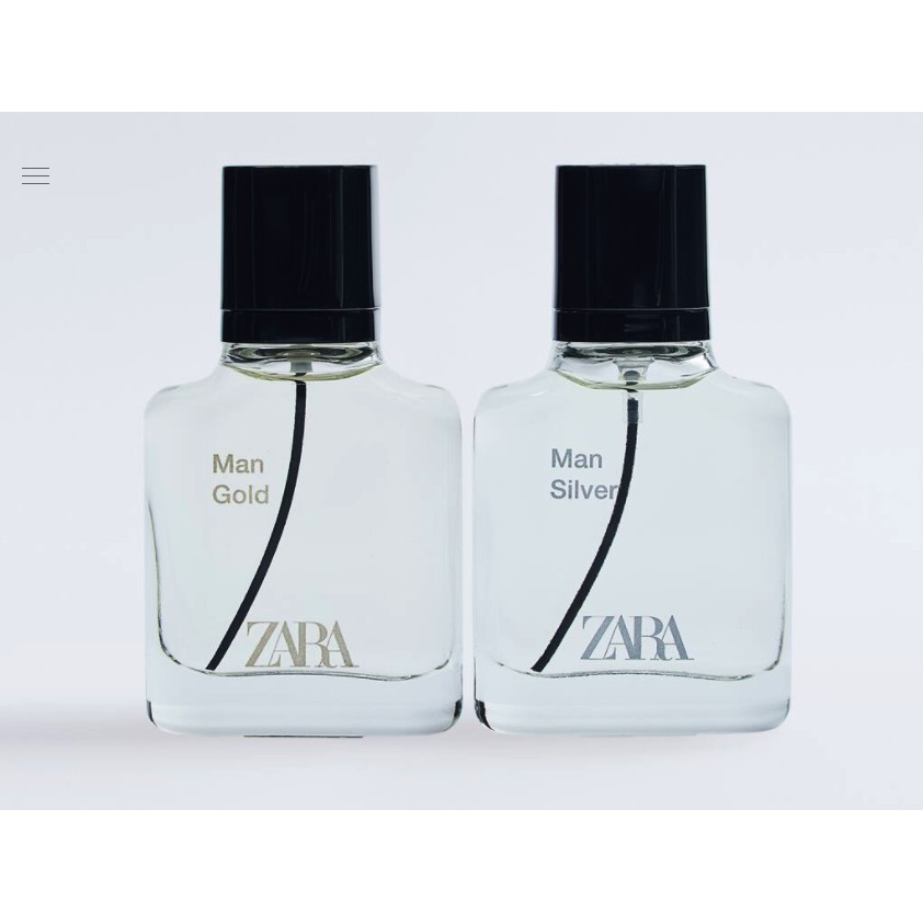 Nước hoa nam ZARA MAN GOLD + ZARA MAN SILVER EDT 30 ML (1.02 FL. OZ).