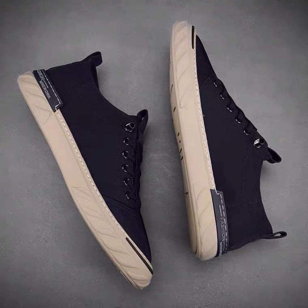 Giày Thể Thao Nam Sneaker - Giày Vải Cao Cấp Nhẹ Bên Êm Chân