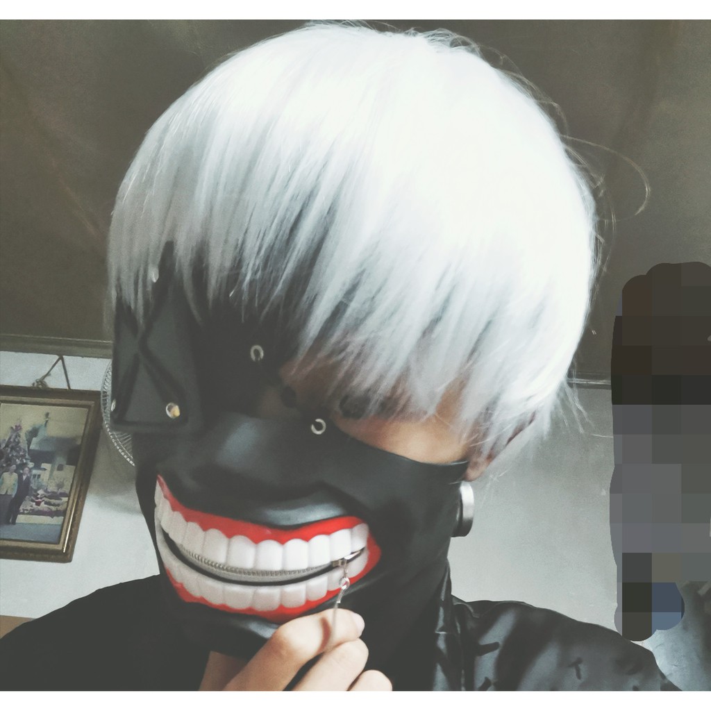 Mặt Nạ Cao Su Hóa Trang Thành Nhân Vật Ken Kaneki Trong Phim Tokyo Ghoul 3d