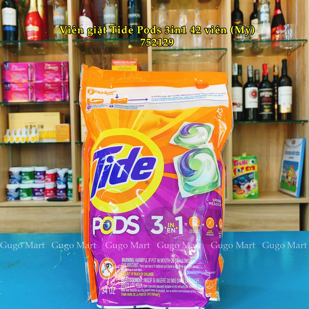 Viên giặt tide pods 3in1 của Mỹ- bịch 42 viên
