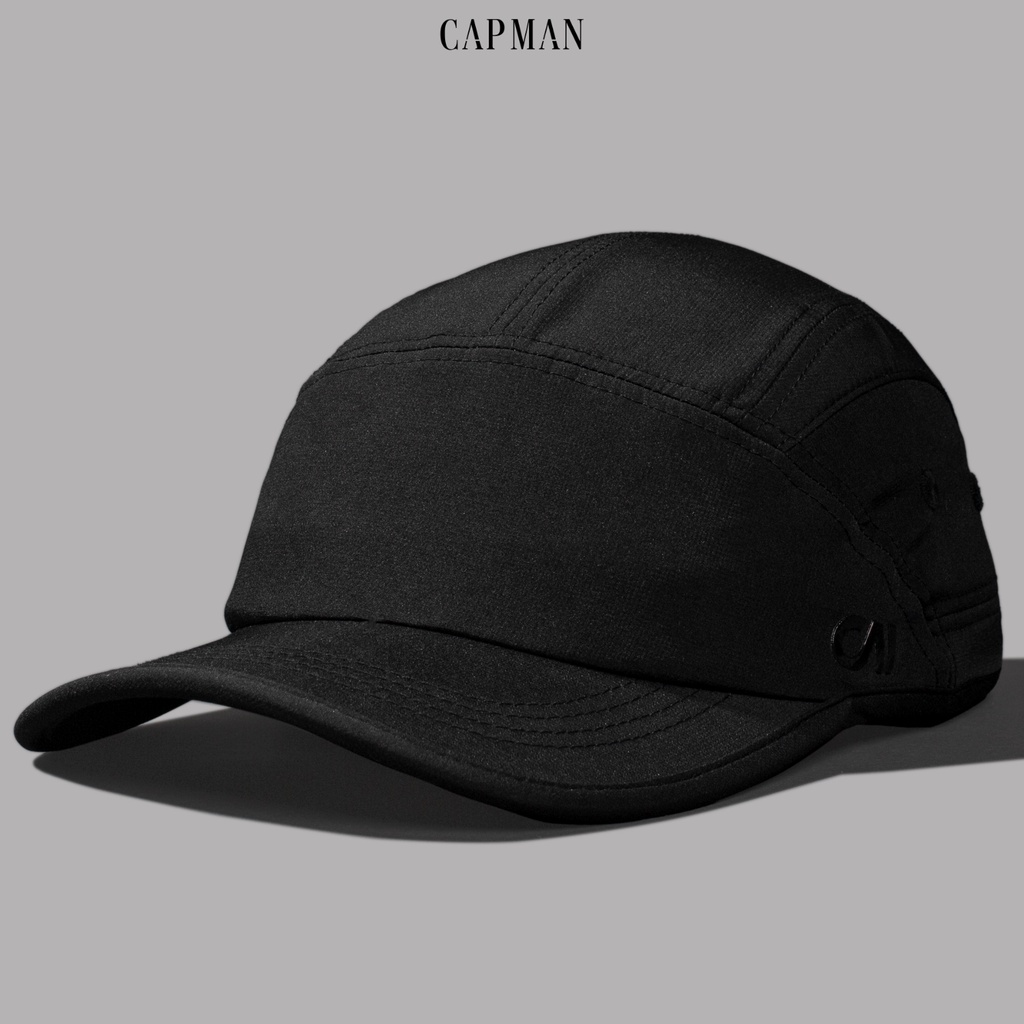 Mũ lưỡi trai chính hãng CAPMAN dáng thể thao ôm đầu hiphop màu đen CM39