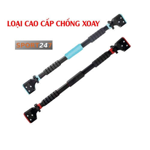 Xà đơn treo tường, gắn cửa có chốt chống xoay 2020 thép chịu lực điều chỉnh kích thước đa năng