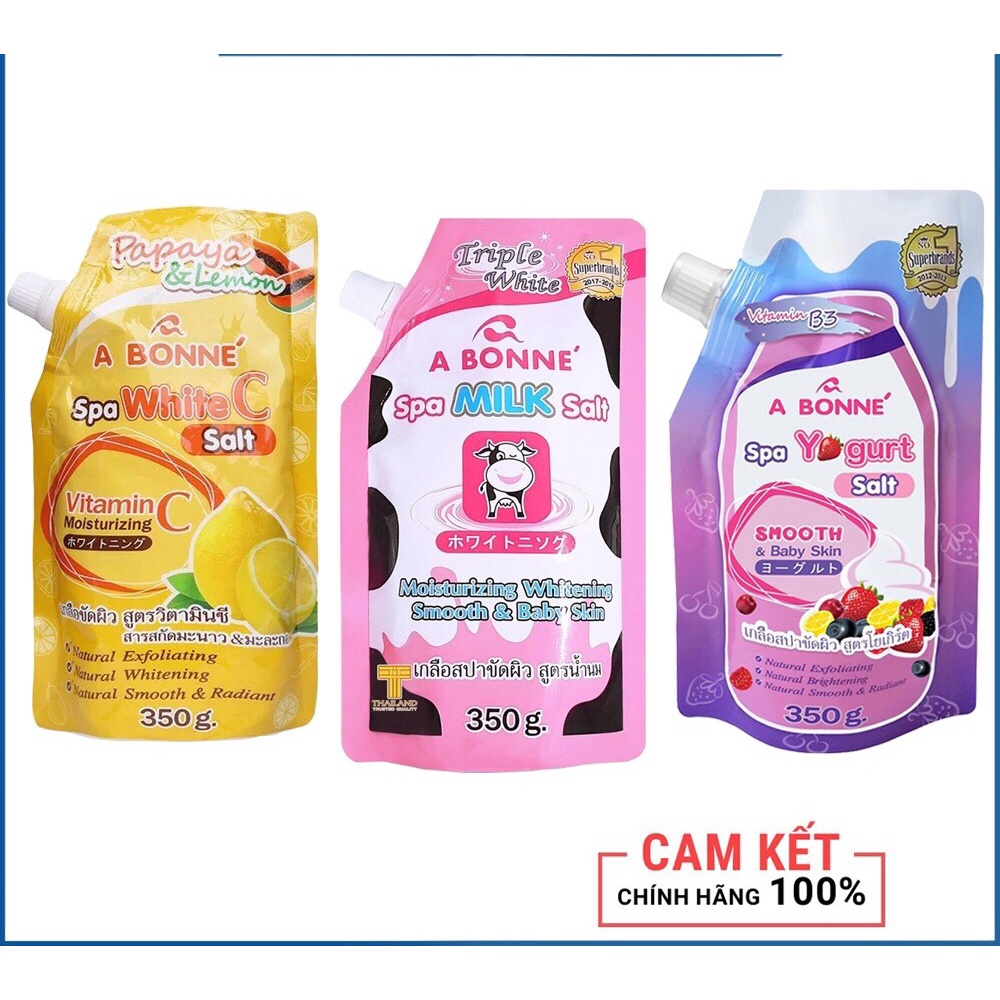 Muối Tắm Sữa Bò Tẩy Tế Bào Chết A BONNE Spa Milk Salt Thái Lan 350gr