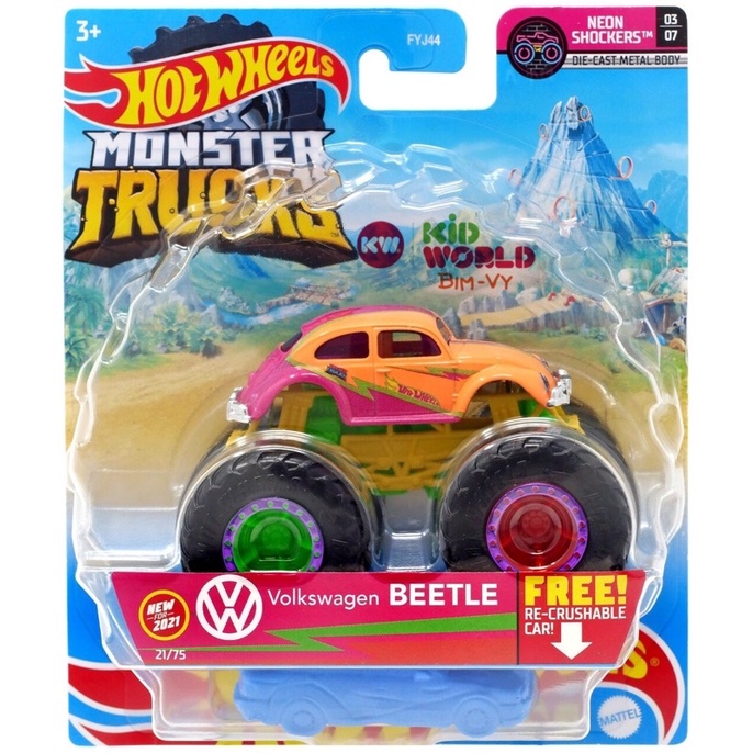 Xe mô hình Hot Wheels Monster Trucks Volkswagen Beetle GTH59.