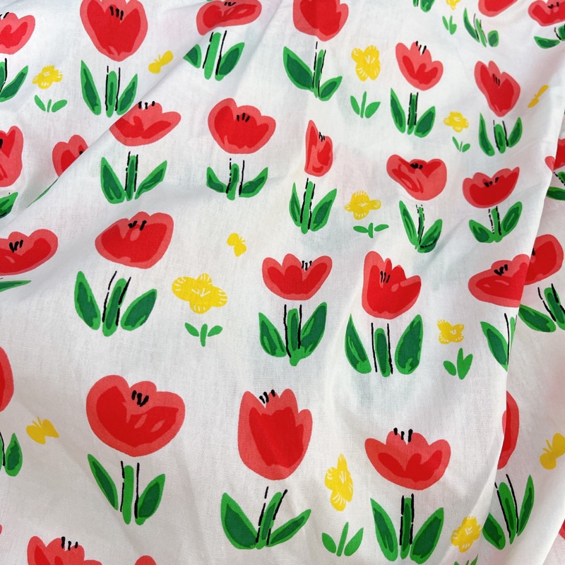 vải thô cotton mềm mát loại 1 hoa tuy lip hoạt hình xinh xắn