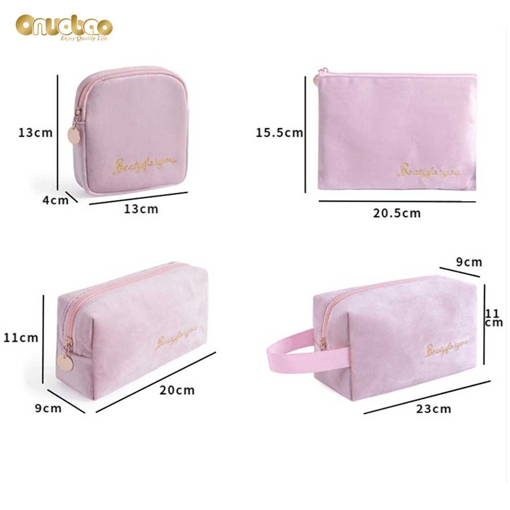 Set 4 túi đựng mỹ phẩm Onuobao chống thấm nước sức chứa lớn phong cách châu Âu cho nữ