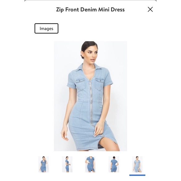 Đầm jean denim dress ngắn tay cổ sơmi