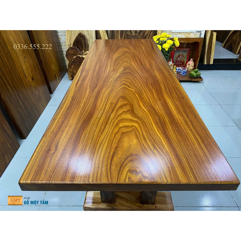 Mặt bàn gỗ nguyên tấm làm bàn làm việc dài 2m