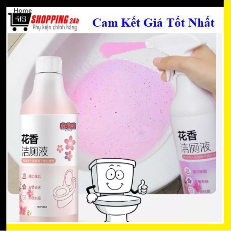 Chai xịt tẩy vệ sinh toilet/ nhà bếp diệt vi khuẩn, khử mùi dạng bọt hương hoa anh đào