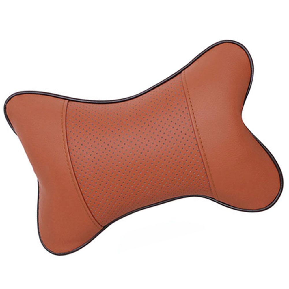 1 Gối Tựa Đầu Giả Da Đục Lỗ Gắn Ghế Ngồi Xe Hơi