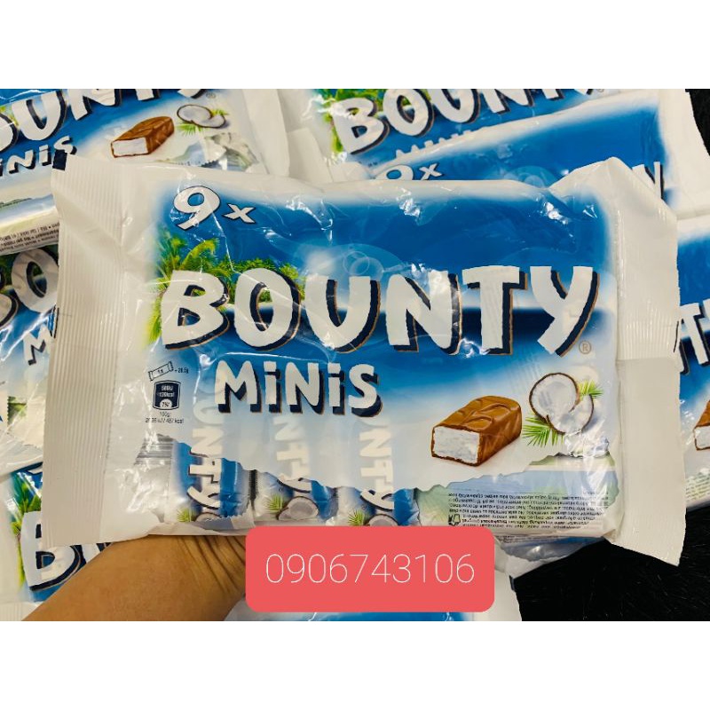 Socola nhân dừa tươi Bounty gói lớn 270gram nội địa Đức