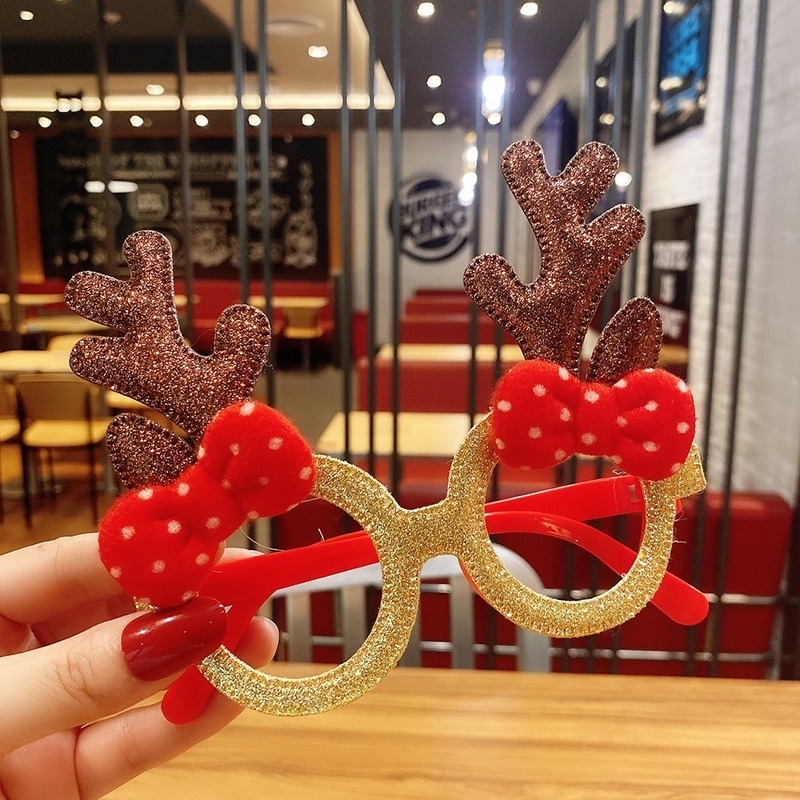 Mắt kính 17KM gọng phối hình cây thông/ ông già noel phụ kiện tham gia tiệc Giáng sinh