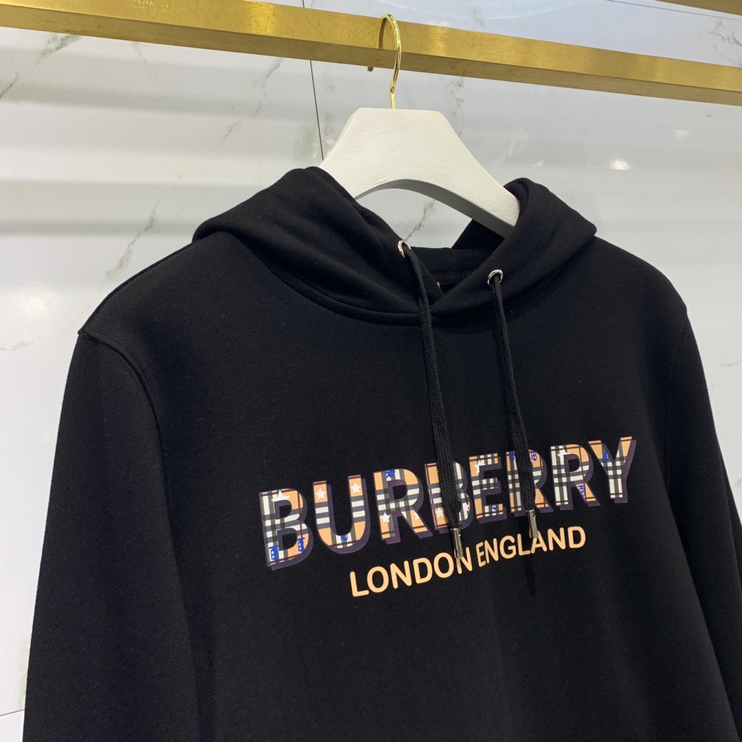 Burberr 2020 autumn and winter new style plaid printed logo letters long-sleeved sweater men's hats pure cotton fabric | BigBuy360 - bigbuy360.vn