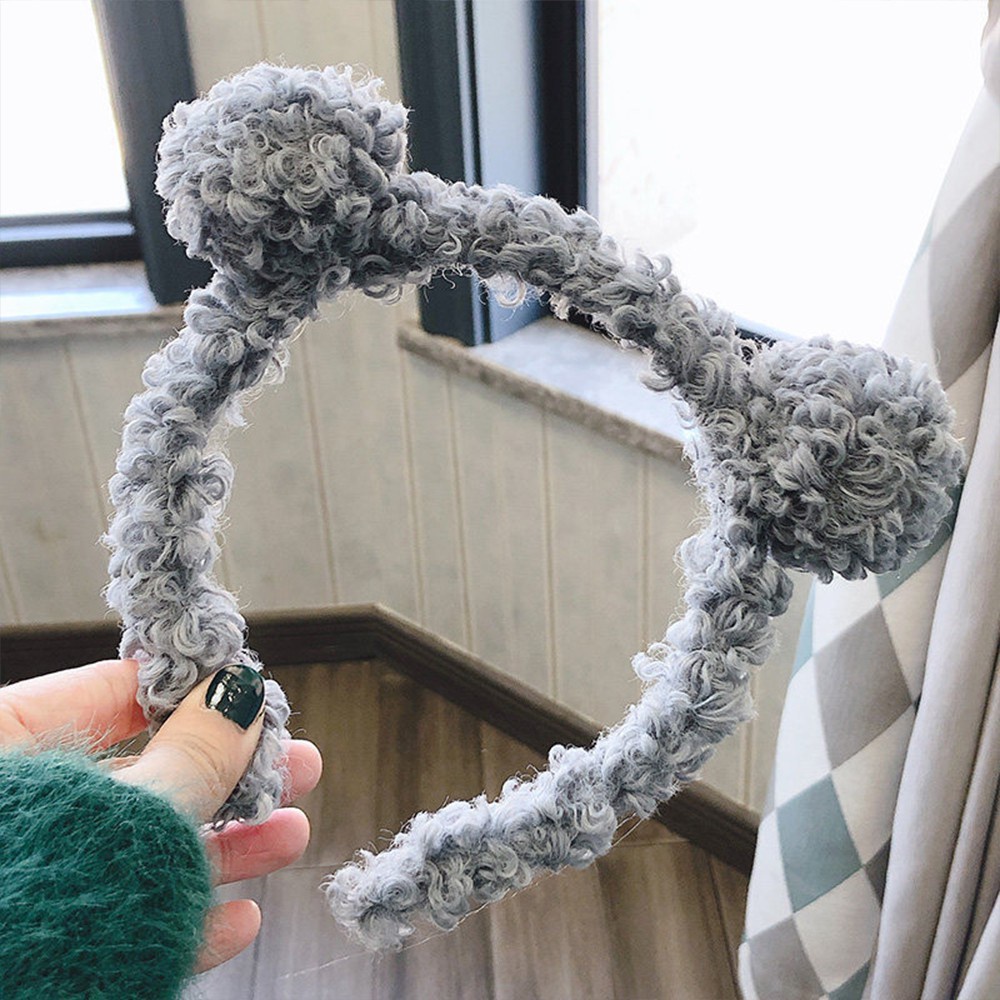 Cài Tóc Rửa Mặt Hình Tai Gấu Vải Lông Kiểu Hoạt Hình Dễ Thương Phong Cách Hàn Quốc Dành Cho Bạn Nữ