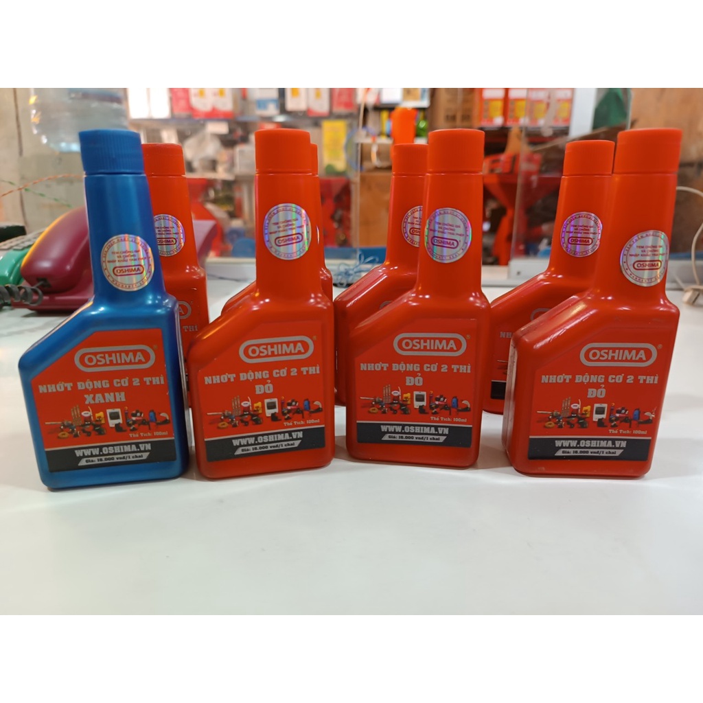 Nhớt 2 thì oshima dung tích 100ml dùng cho động cơ 2 thì
