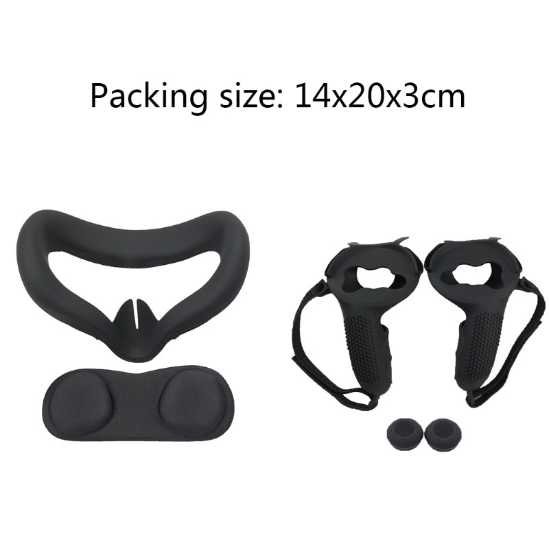 Nắp đậy ống kính thực tế ảo bằng silicon dẻo có dây đeo tay chuyên dụng cho Oculus Quest 2