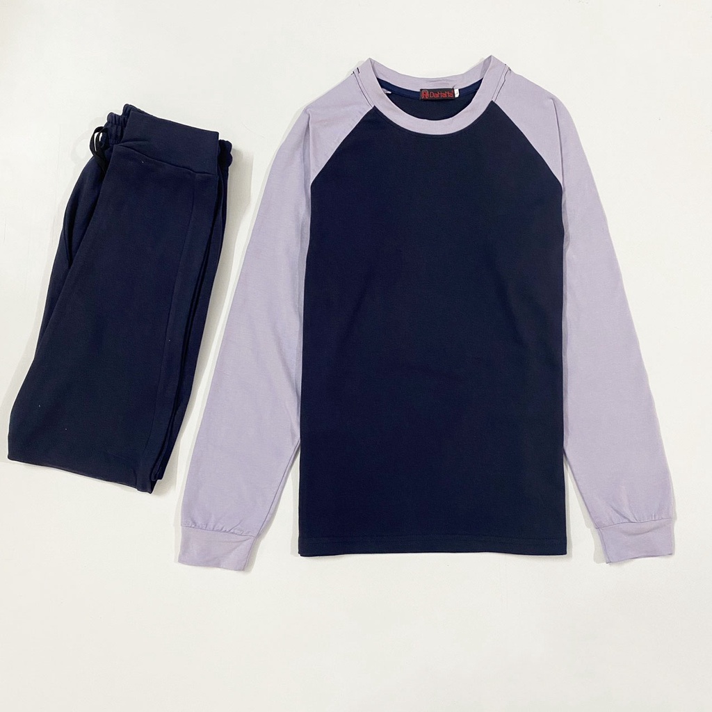 Bộ quần áo nỉ nam mặc nhà - Bộ nỉ nam phối màu trung niên chất nỉ mỏng thoải mái mặc nhà