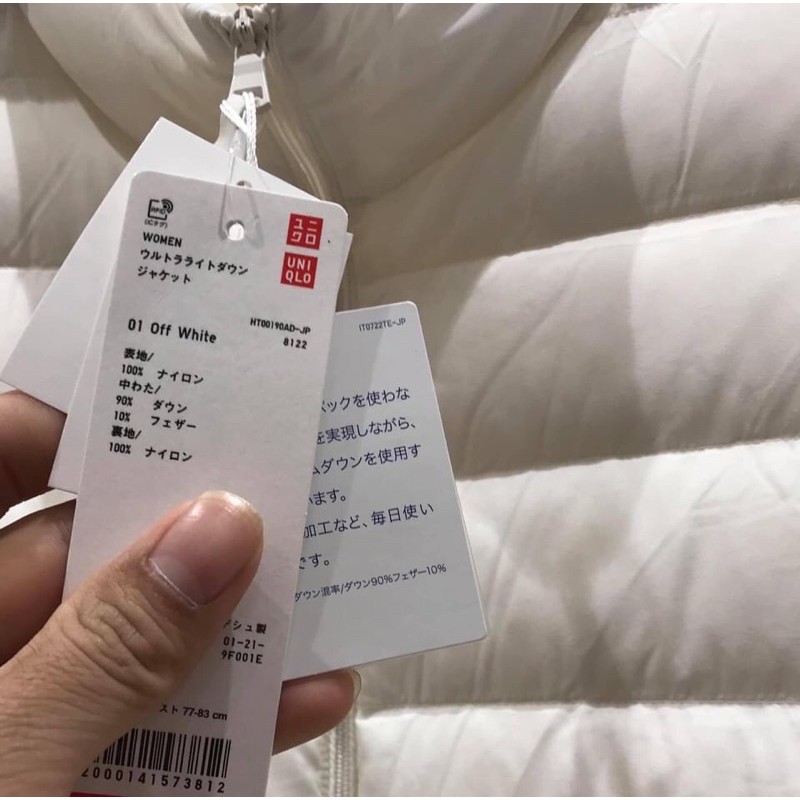 (nội địa Nhật có bill) áo khoác lông vũ siêu nhẹ nữ Uniqlo dòng ultra light down