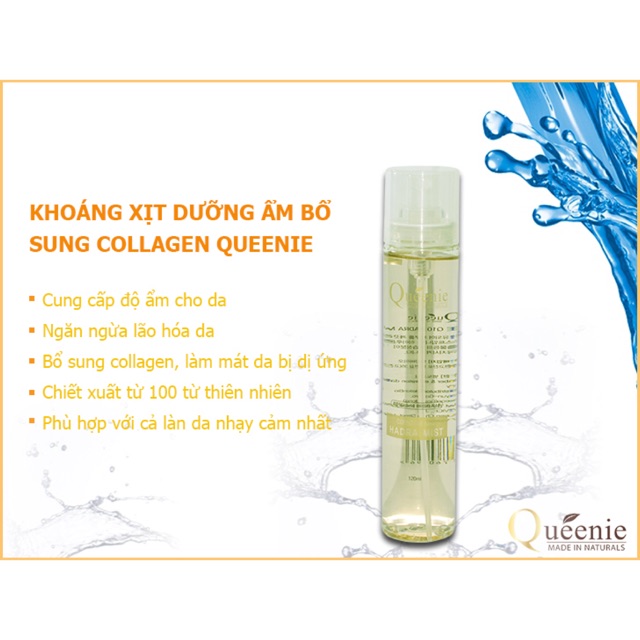 Xịt khoáng Q10 và collagen Quneeie