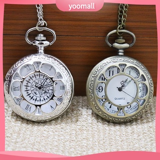 Đồng hồ quả quýt bằng hợp kim họa tiết chữ số La Mã chạm khắc độc đáo