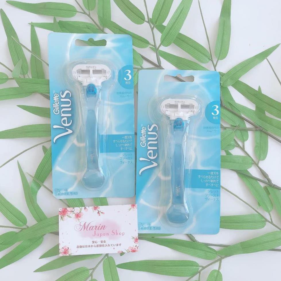 (Nội địa Nhật) Dao cạo lông body Gillette Venus 3 lưỡi màu xanh cao cấp nội địa Nhật Bản