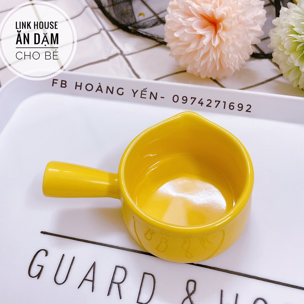 Bát Ăn Dặm Cho Bé, Bát Ăn Dặm Bằng Sứ Hình Gáo Sắc Màu