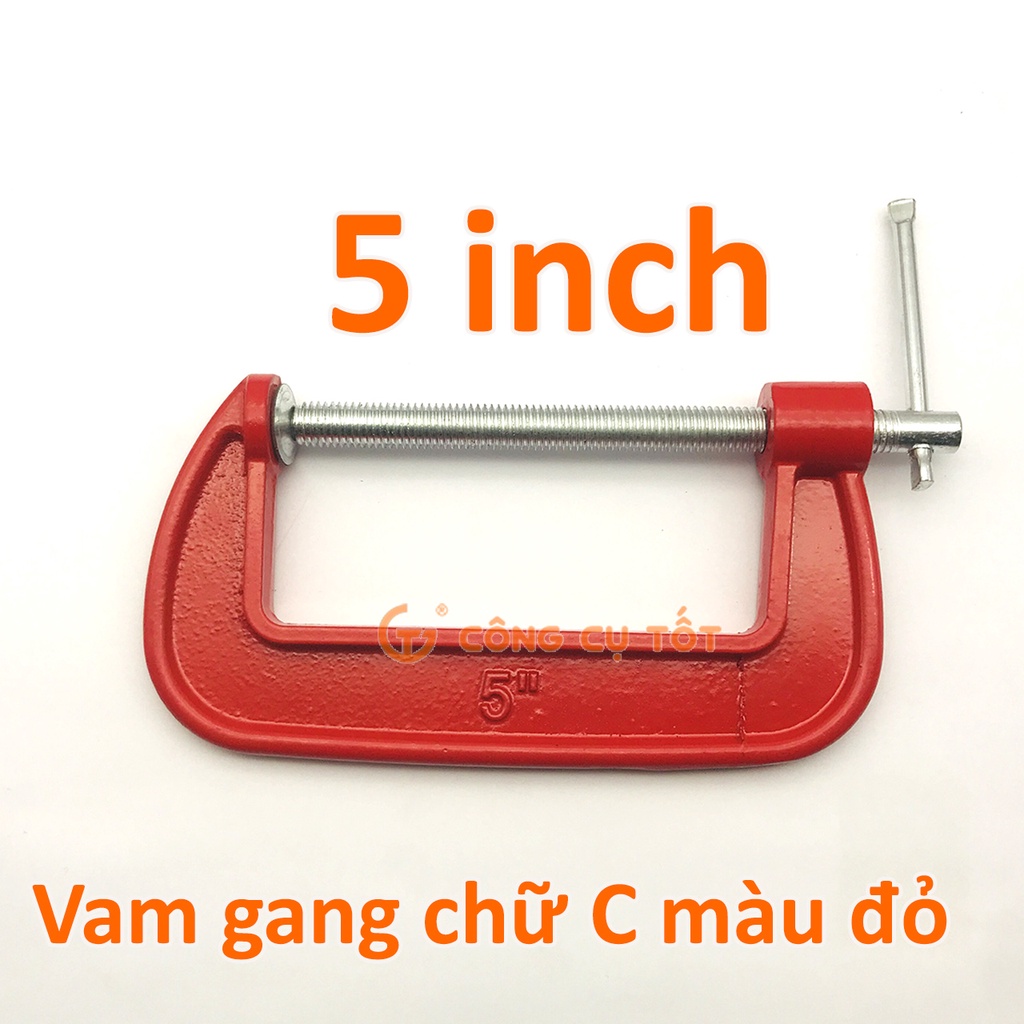 Vam gang chữ C màu đỏ 5inch