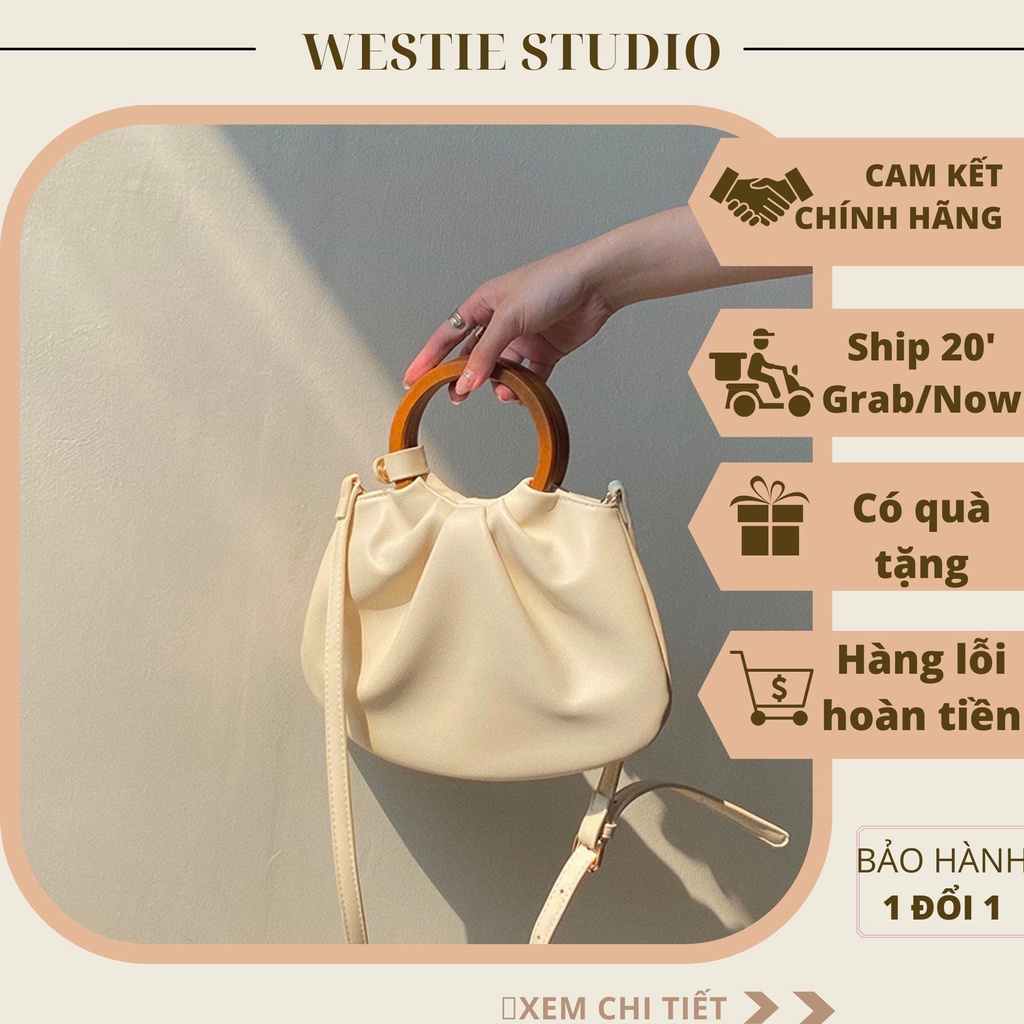 Túi Đeo Chéo Nữ Quai Gỗ Hàn Quốc WESTIE - A19.TKN
