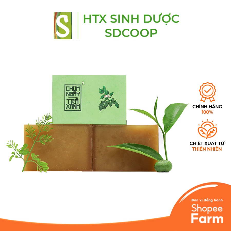 Xà Phòng Sinh Dược- Xà Bông Chùm ngây Trà xanh - Ngừa mụn VNL