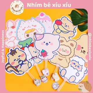 Quạt nhựa cầm tay mini họa tiết hoạt hình dễ thương VT142