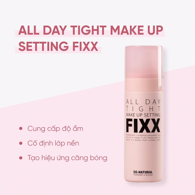 [CHÍNH HÃNG] Xịt Khóa Nền Trang Điểm So Natural All Day Tight Make Up Setting Fixx 75ml | BigBuy360 - bigbuy360.vn