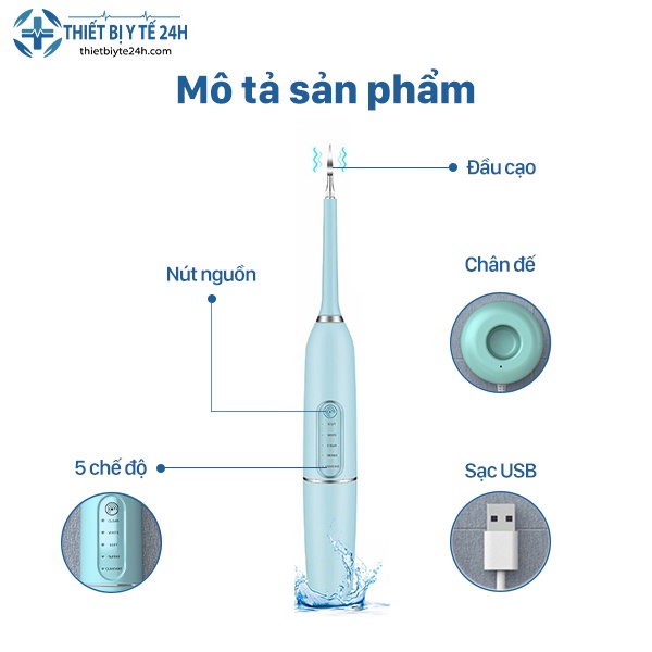 Máy Cạo Vôi Răng, Máy Lấy Cao Răng HB75 - Bảo Vệ Chân Răng, Duy Trì Tuổi Thọ Cho Răng, Giữ Cho Răng Trắng Sáng