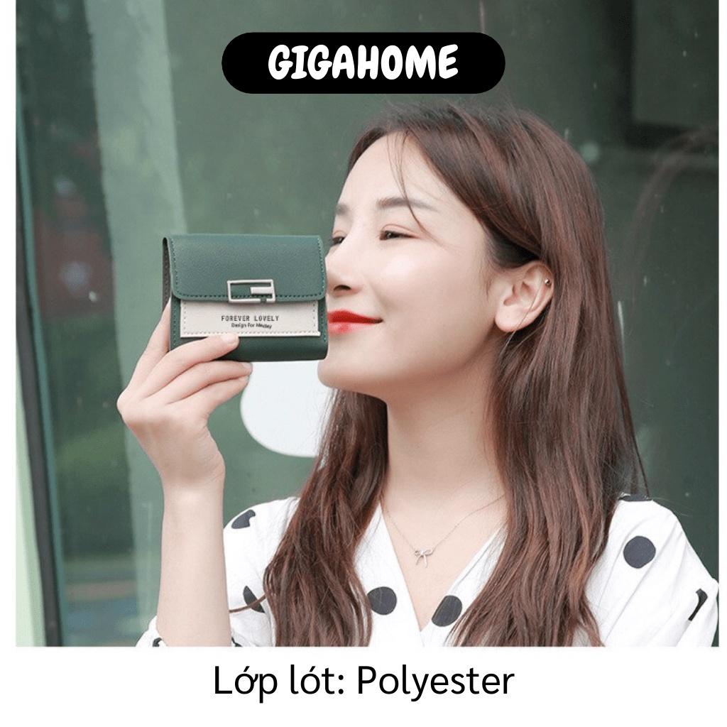 Ví Nữ Ngắn GIGAHOME Bóp Da Cầm Tay Mini Đẹp Cao Cấp Nhỏ Xinh Đựng Thẻ Tiền Nhiều Ngăn 8334