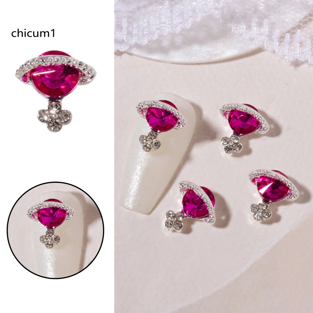 [Hàng mới về] Set 5 phụ kiện trang trí móng tay bằng hợp kim hình hành tinh 3D lấp lánh cho nữ