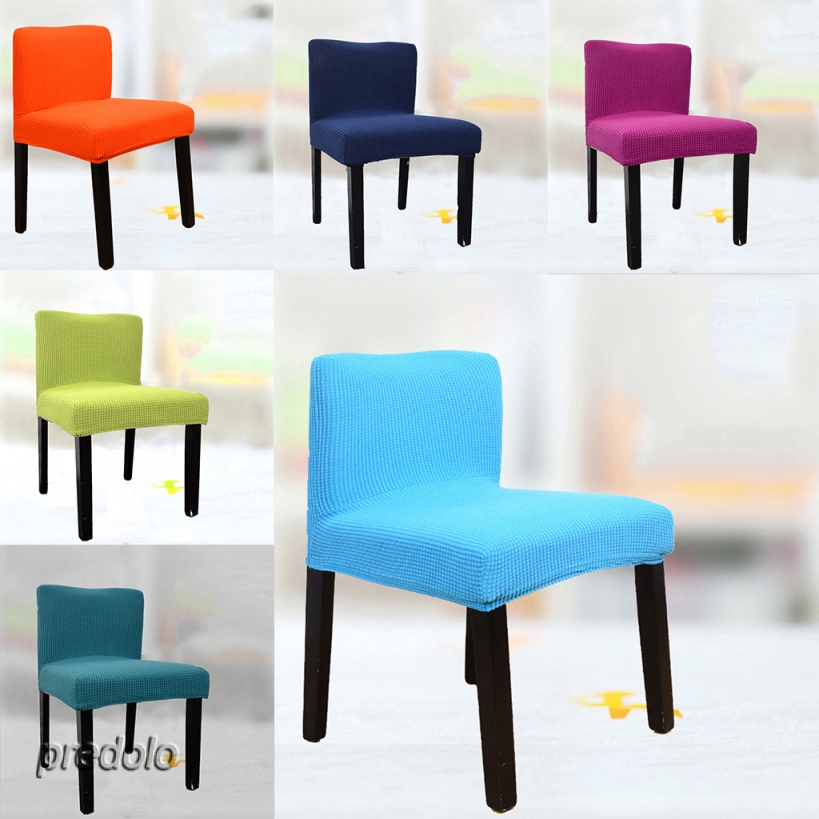 【In Stock】 Grid Style Elastic Stretch Low Short Back Chair Seat Cover Bar Stool Cover