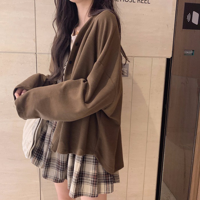 Áo Khoác Cardigan Dệt Kim Tay Dài Thời Trang Cho Nữ